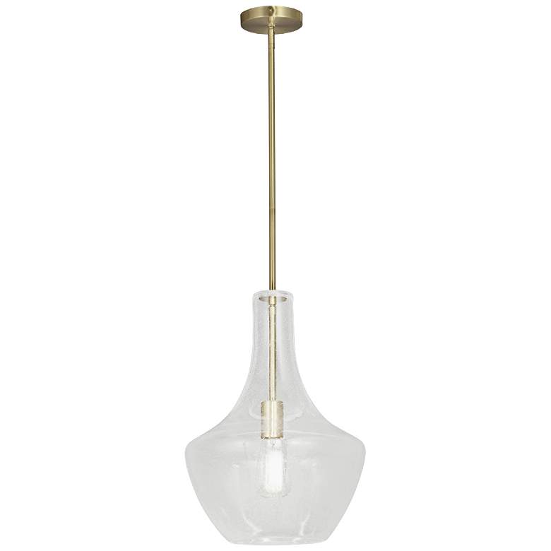 Image 2 Fusion&#8482; Harlow 12 inch Wide Brushed Brass Mini Pendant