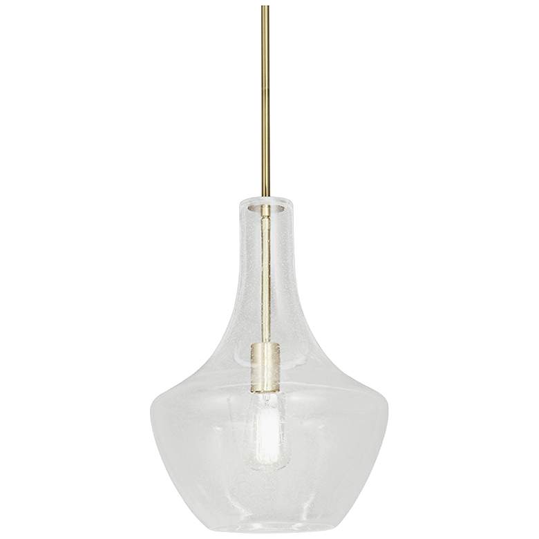 Image 2 Fusion™ Harlow 14" Wide Brushed Brass Pendant Light