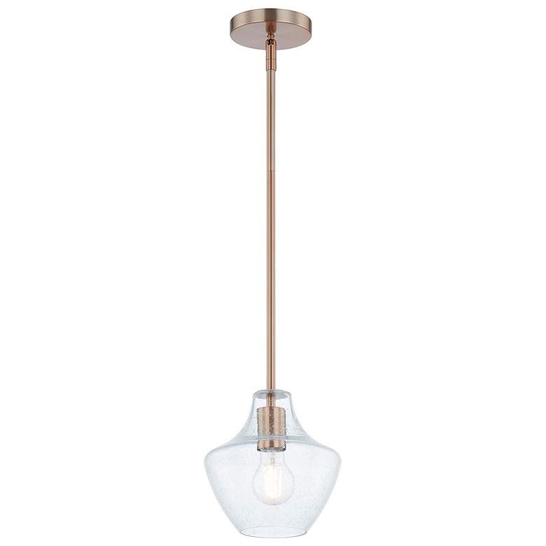 Image 2 Fusion Harlow 7 1/2" Wide Brushed Brass Mini Pendant