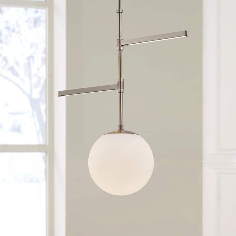 Image 1 Fusion™ Intersect 22"W Brushed Brass LED Pendant Light