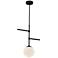 Fusion™ Intersect 22"W Matte Black LED Pendant Light