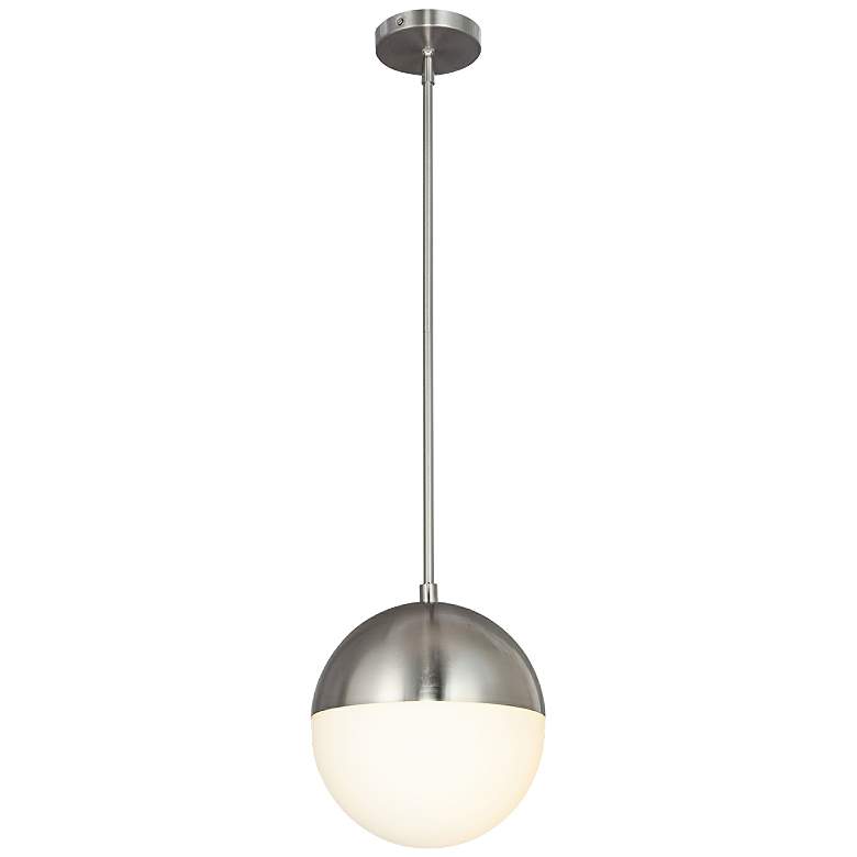 Image 2 Fusion™ Ion 10" Wide Brushed Nickel LED Mini Pendant
