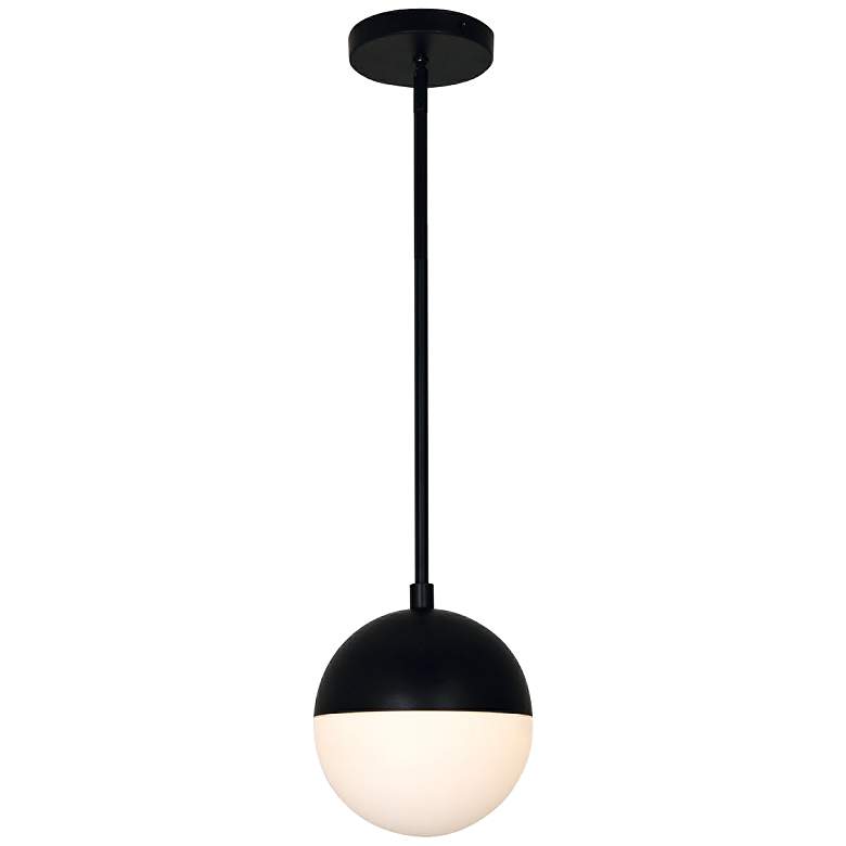 Image 2 Fusion™ Ion 7" Wide Matte Black LED Mini Pendant Light