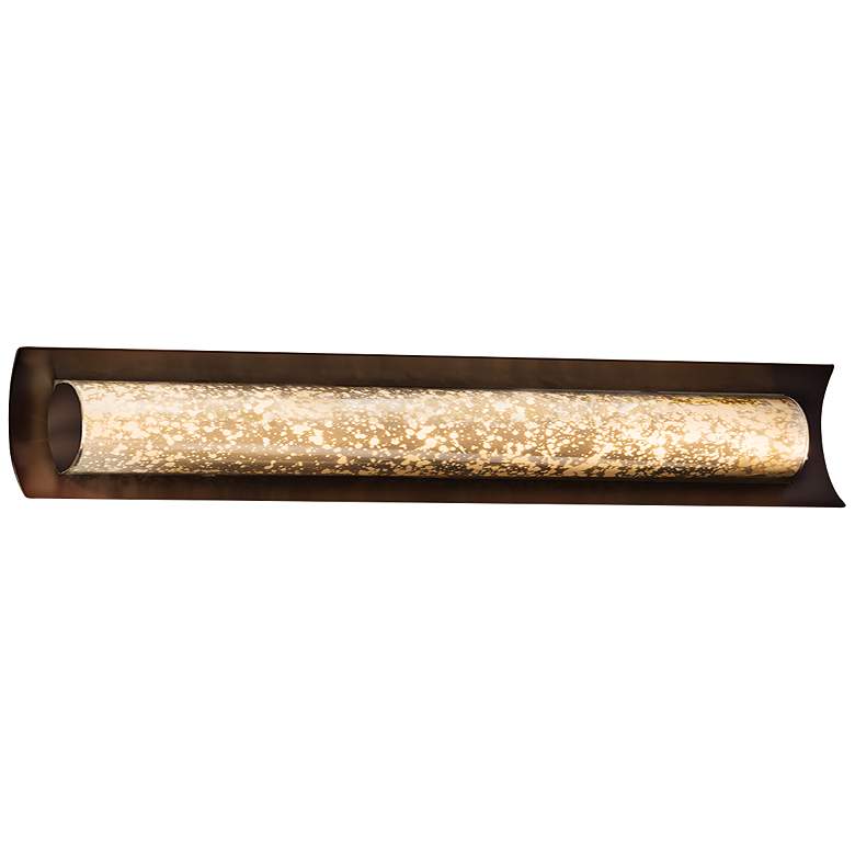 Image 1 Fusion™ Lineate 30" Dark Bronze-Mercury Glass LED Bath Light