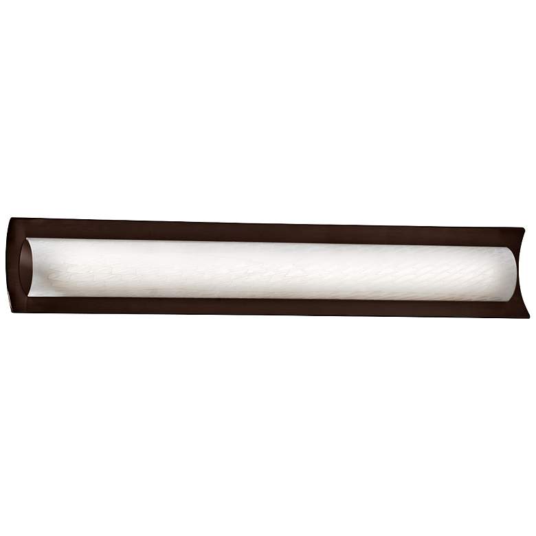 Image 1 Fusion™ Lineate 30" Dark Bronze-White Glass LED Bath Light