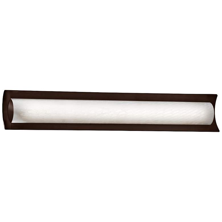 Image 1 Fusion&#8482; Lineate 30 inch Dark Bronze-White Glass LED Bath Light