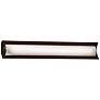 Fusion&#8482; Lineate 30" Dark Bronze-White Glass LED Bath Light