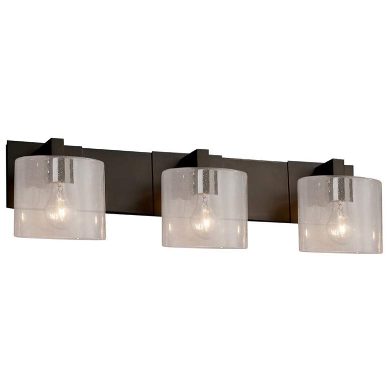 Image 1 Fusion Modular - 3-Light Bath Bar - Oval Shade - Bronze - Glass Shade - LED