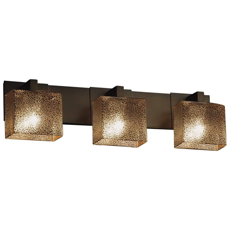 Image 1 Fusion - Modular 3-Light LED Rectangular Bath Bar - Glass - Bronze
