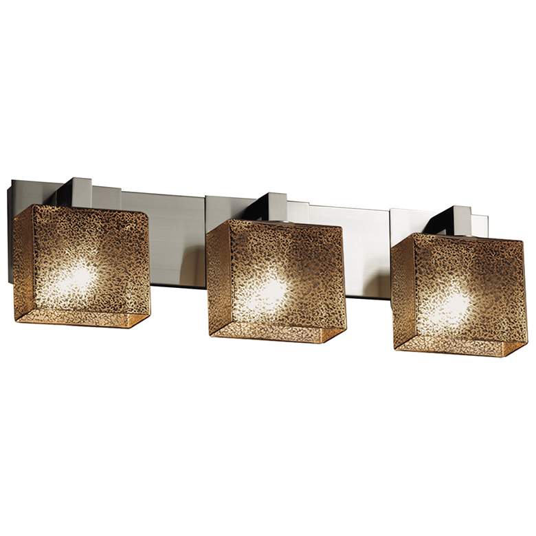 Image 1 Fusion - Modular 3-Light LED Rectangular Bath Bar - Glass - Nickel