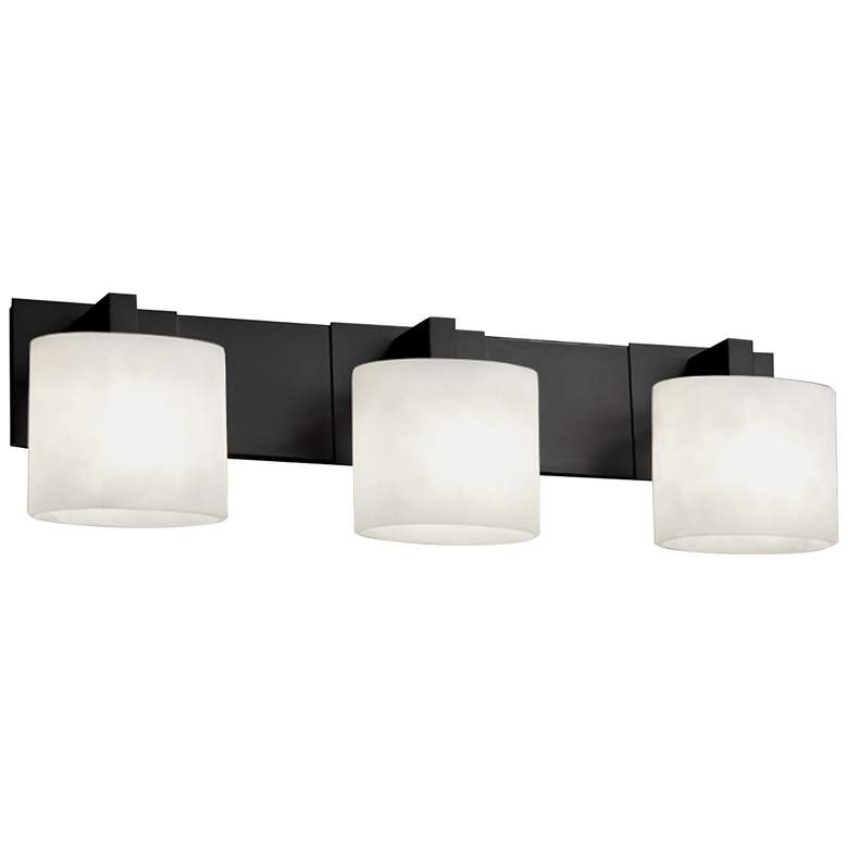 Image 1 Fusion - Modular 3-Light Oval Bath Bar - Opal - Matte Black