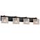 Fusion Modular 35 1/4" Wide Matte Black 4-Light Bath Light
