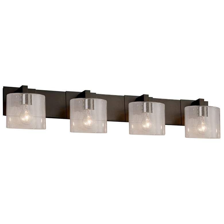 Image 1 Fusion Modular - 4-Light Bath Bar - Oval Shade -Bronze - Glass Shade - LED