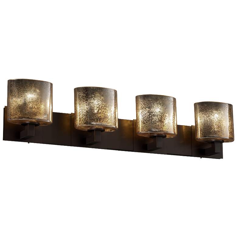 Image 1 Fusion - Modular 4-Light LED Oval Bath Bar - Glass - Bronze