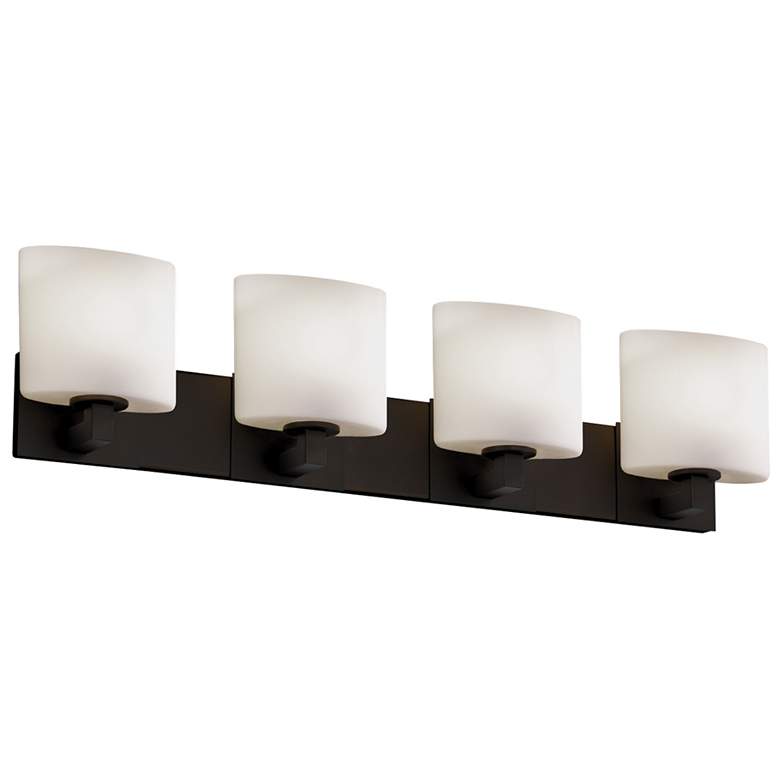 Image 1 Fusion - Modular 4-Light LED Oval Bath Bar - Opal - Bronze