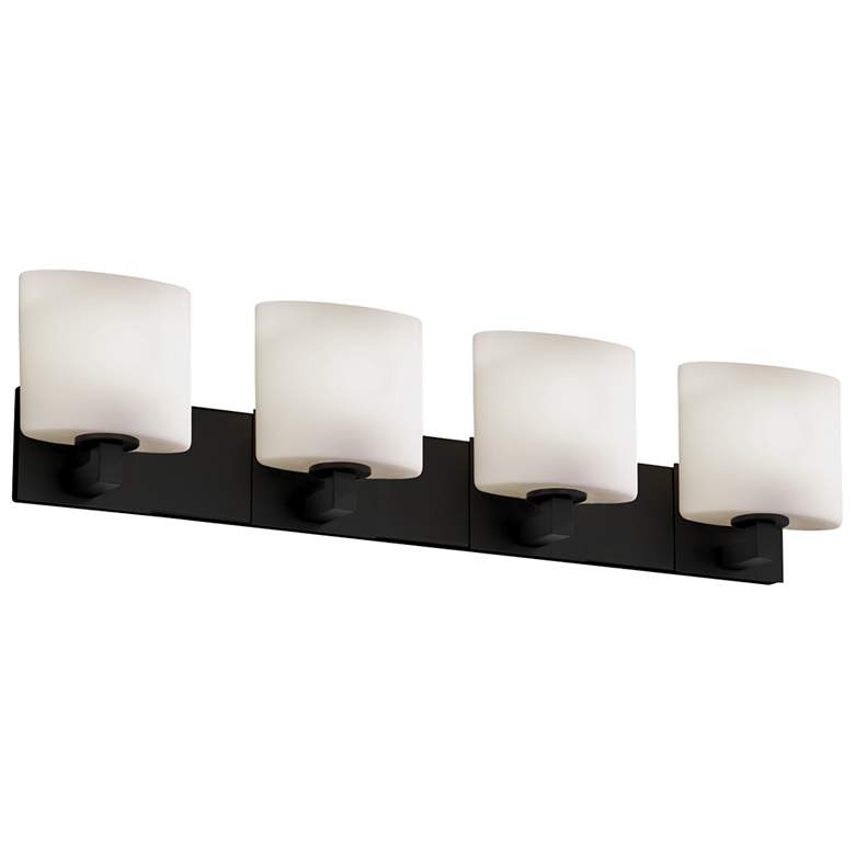 Image 1 Fusion - Modular 4-Light LED Oval Bath Bar - Opal - Matte Black