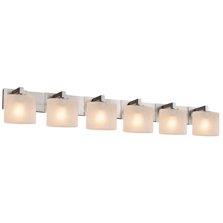 Image 1 Fusion Modular 55 1/2"W Brushed Nickel 6-Light Bath Light