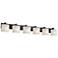 Fusion Modular 55 1/2"W Matte Black 6-Light LED Bath Light