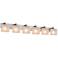 Fusion Modular 6-Light Bath Bar - Oval Shade - Nickel - Frosted - LED