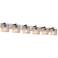 Fusion Modular 6-Light Bath Bar - Oval Shade - Nickel - Seeded - LED