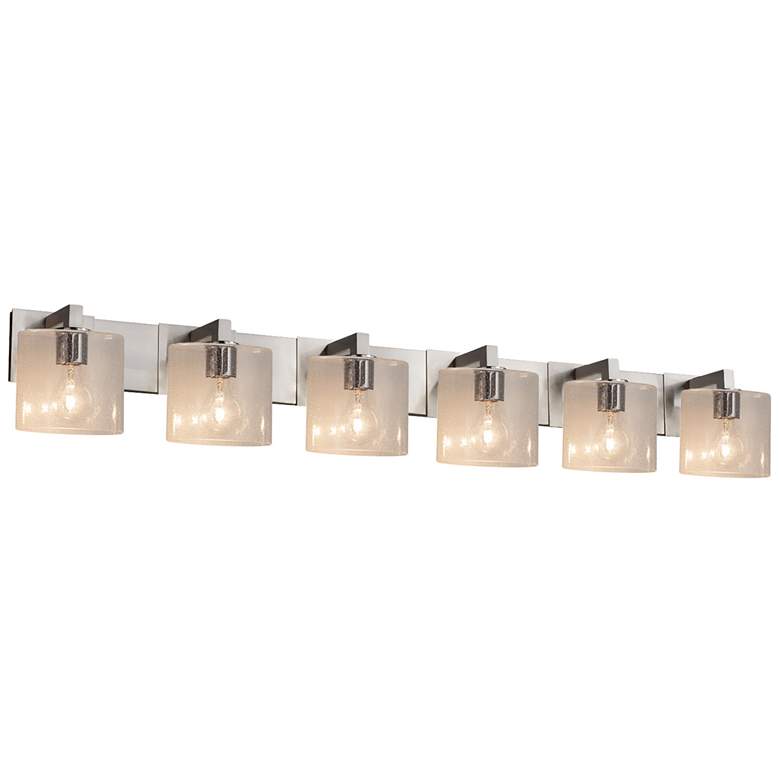 Image 1 Fusion Modular 6-Light Bath Bar - Oval Shade - Nickel - Seeded