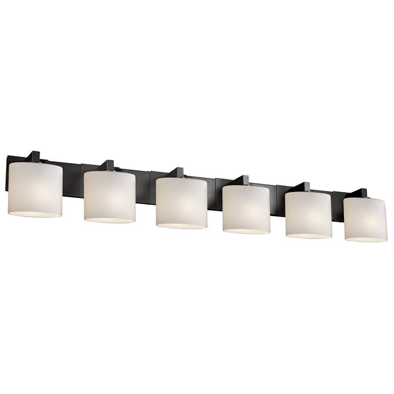 Image 1 Fusion - Modular 6-Light LED Oval Bath Bar - Opal - Matte Black