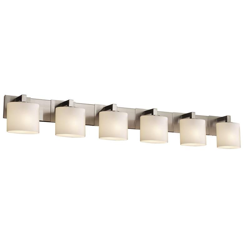 Image 1 Fusion - Modular 6-Light LED Oval Bath Bar - Opal - Nickel