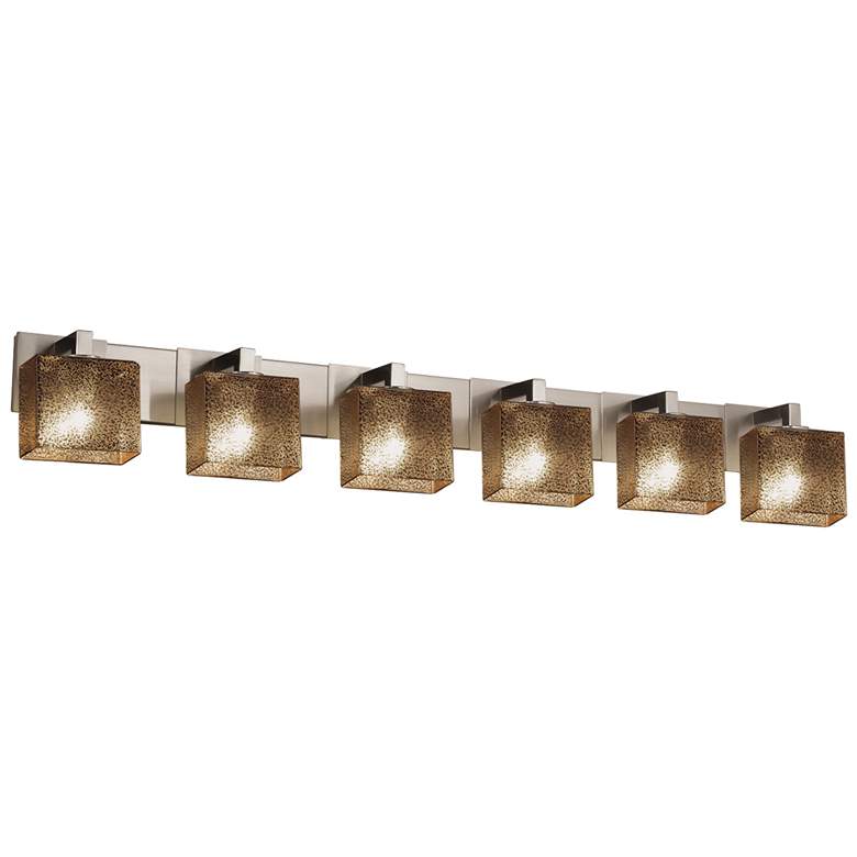 Image 1 Fusion - Modular 6-Light LED Rectangular Bath Bar - Glass - Nickel