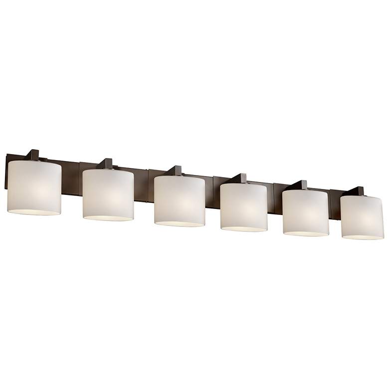 Image 1 Fusion - Modular 6-Light Oval Bath Bar - Opal - Bronze