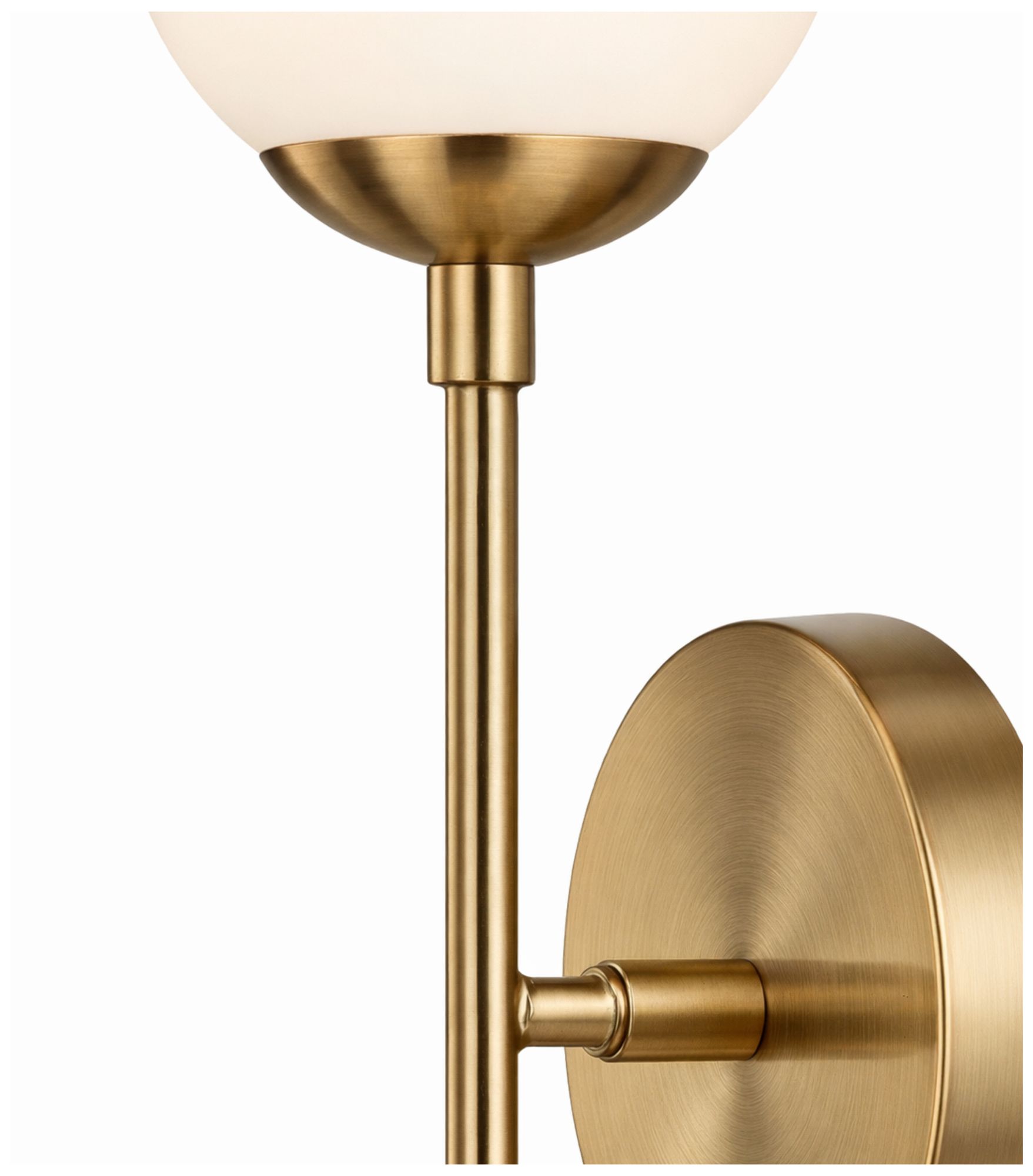 Image 5 Fusion Noho 16.5" High 2-Light Brushed Brass, Etched Opal Wall Sconce more views