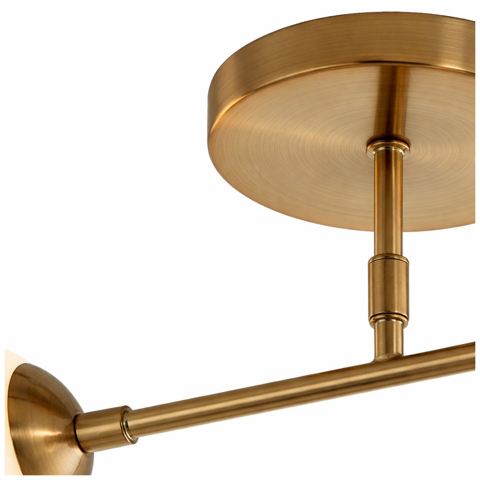 Image 6 Fusion Noho 16.5" Wide 2-Light Brushed Brass, Etched Opal Semi-Flush more views