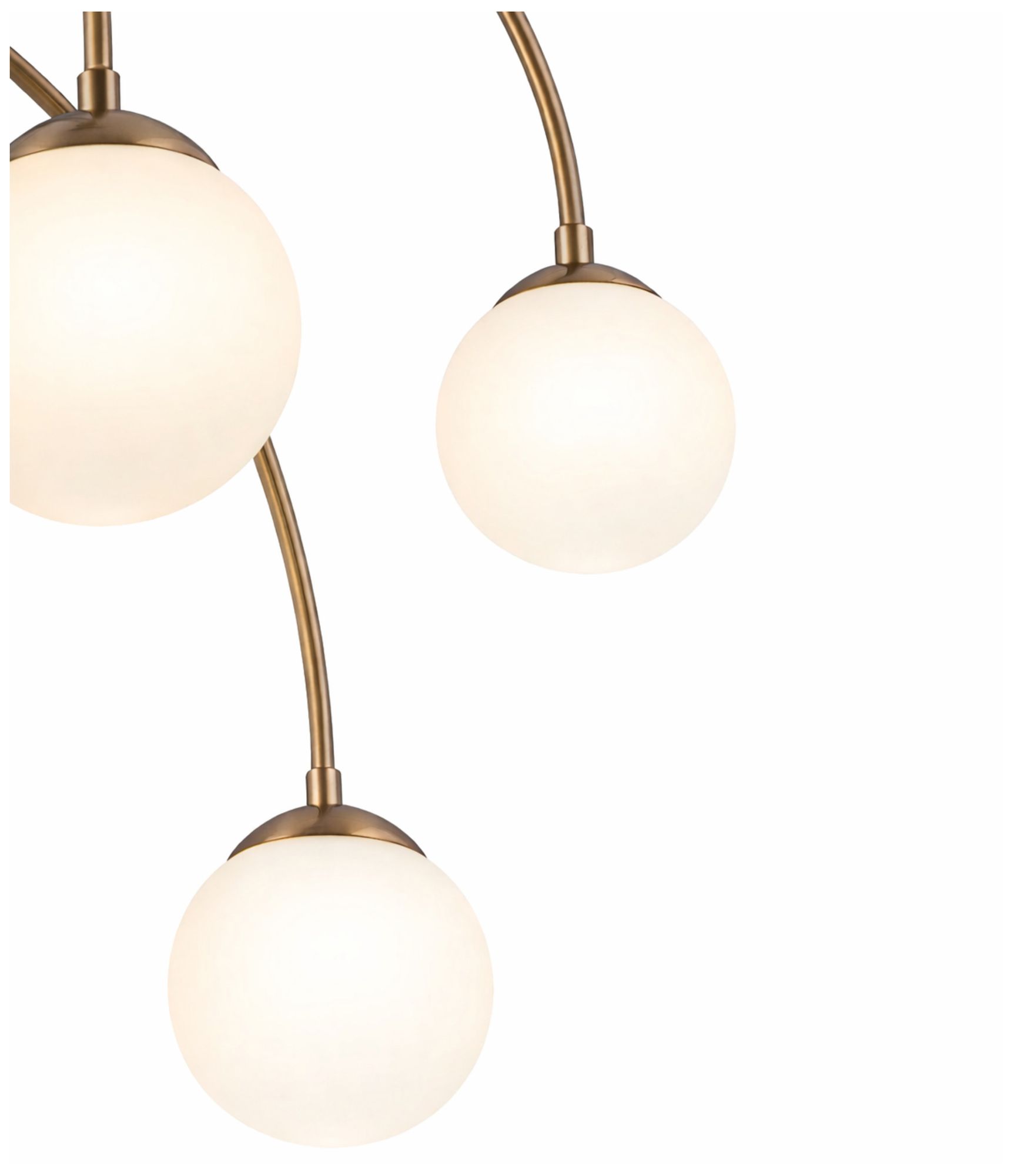 Image 2 Fusion Noho 20" Wide 5-Light Brushed Brass, Etched Opal Chandelier more views