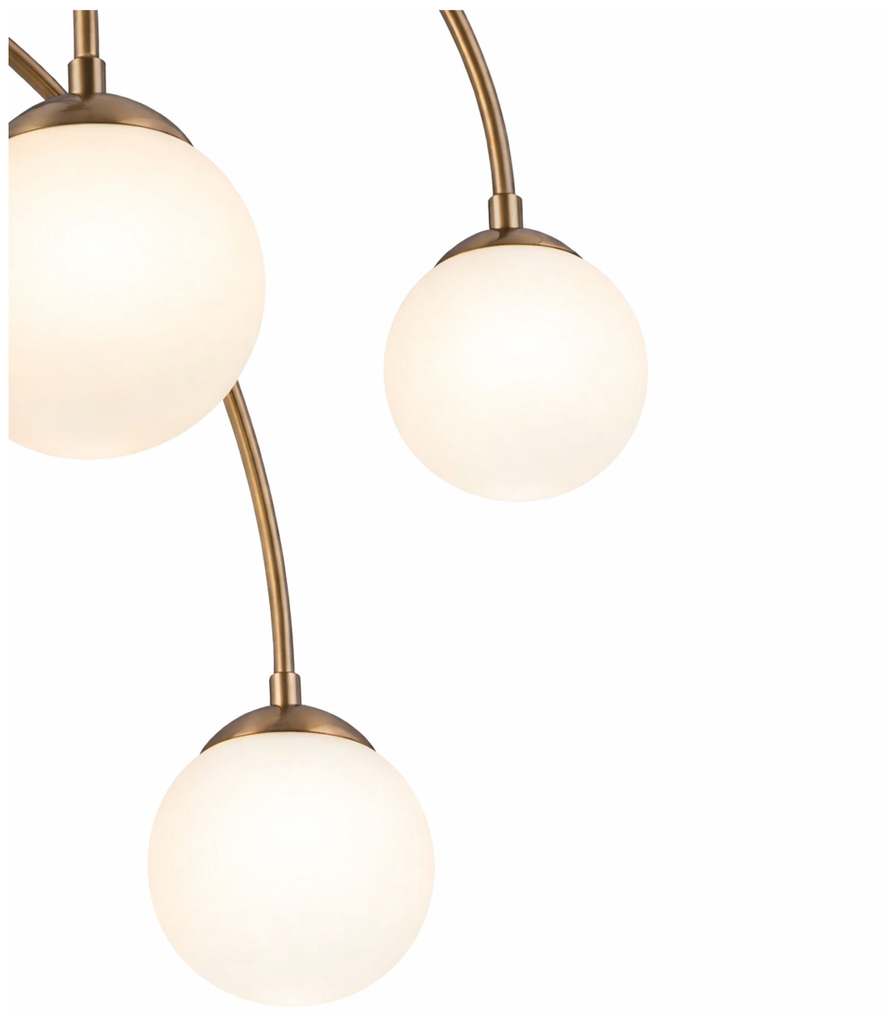 Image 3 Fusion Noho 25" Wide 7-Light Brushed Brass, Etched Opal Chandelier more views