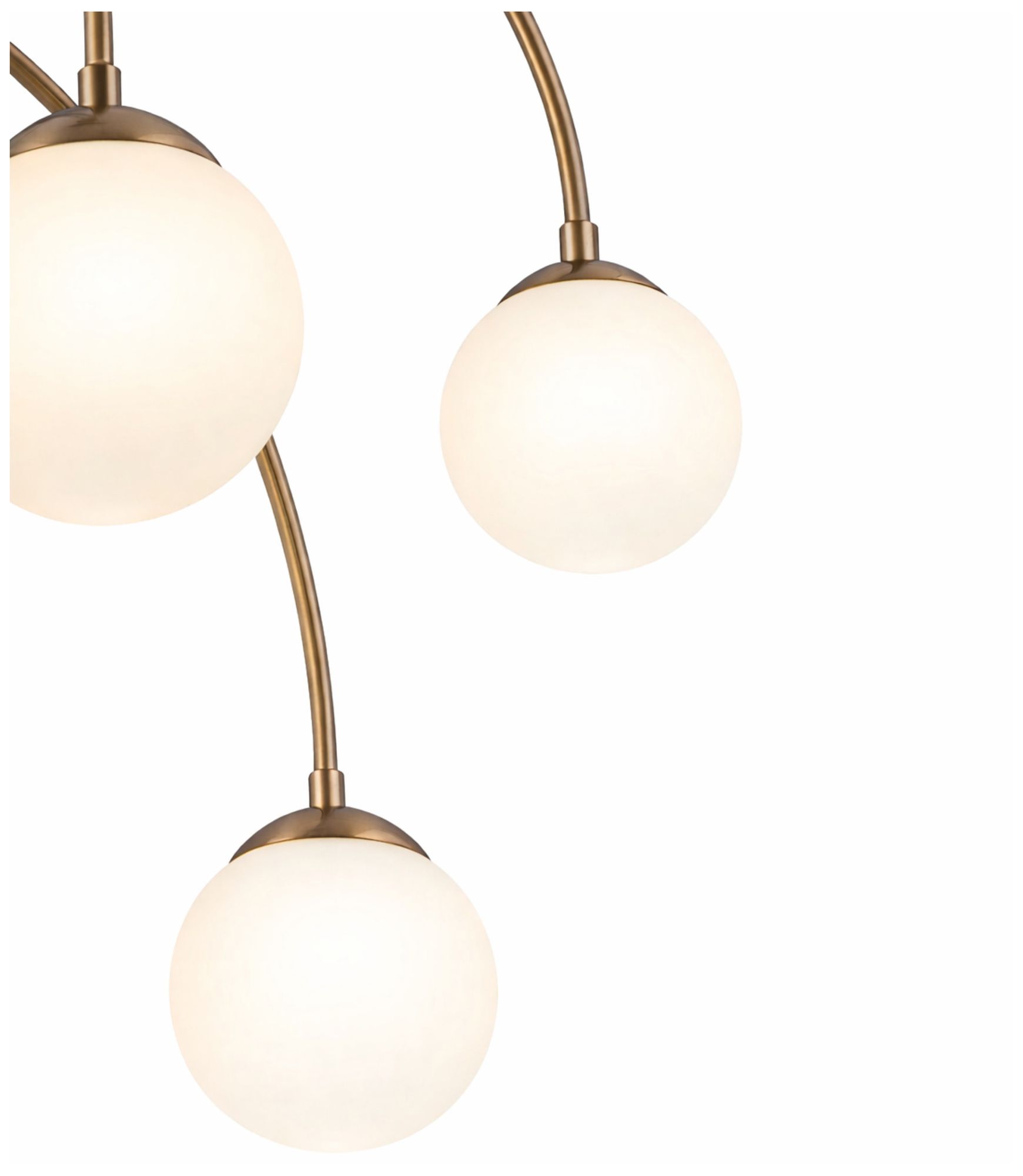 Image 3 Fusion Noho 32" Wide 9-Light Brushed Brass, Etched Opal Chandelier more views