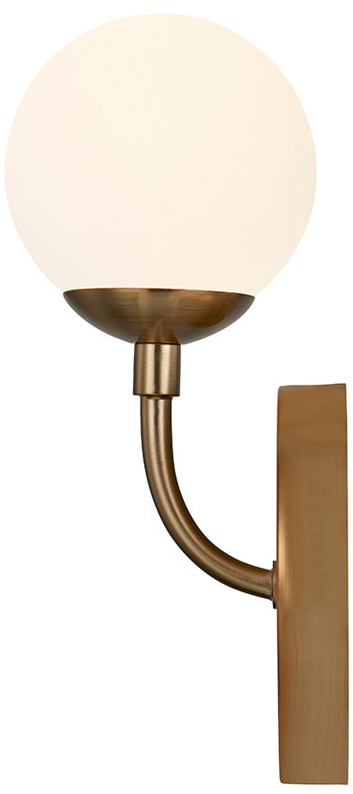Image 4 Fusion Noho 9" High Brushed Brass, Etched Opal Wall Sconce more views