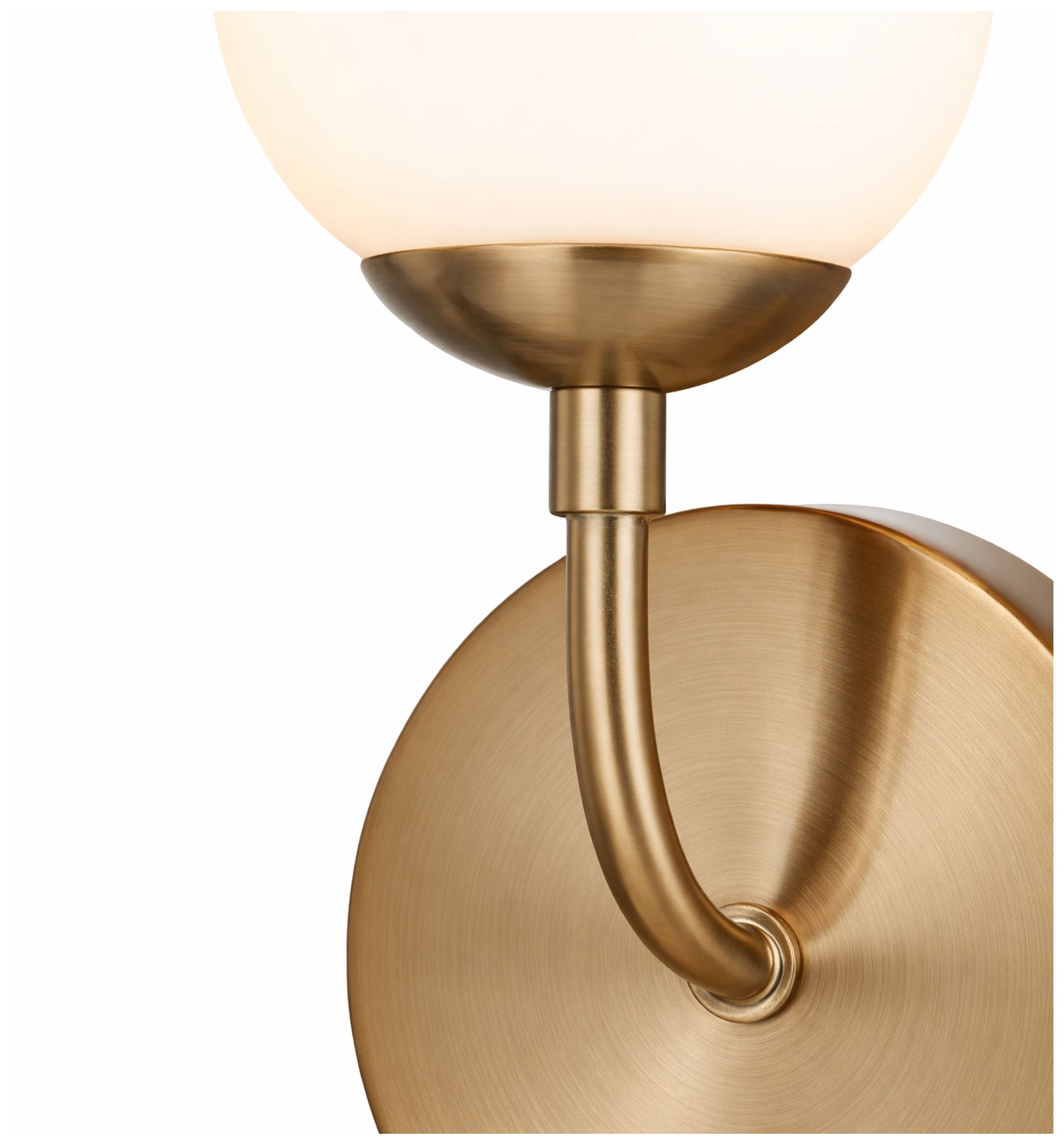 Image 5 Fusion Noho 9" High Brushed Brass, Etched Opal Wall Sconce more views