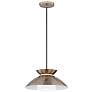 3_Fusion Noreen 14.25" Wide Brushed Brass Pendant With Opal Glass Shade more views