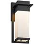 Fusion Pacific 12"H Opal Glass Black LED Outdoor Wall Light