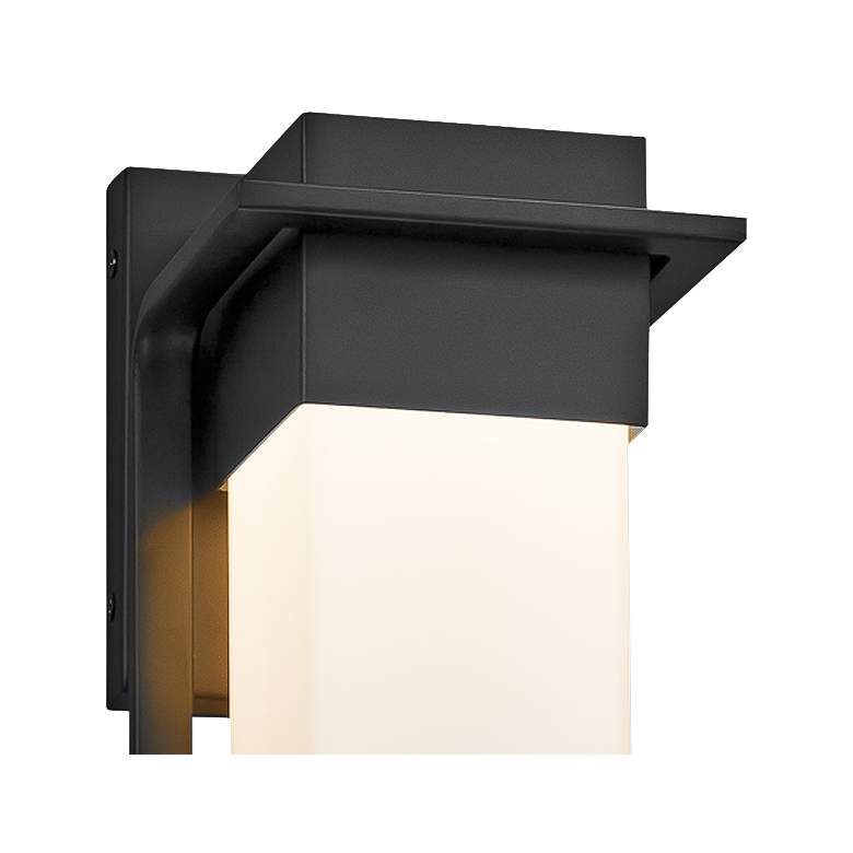 Image 2 Fusion Pacific 12"H Opal Glass Black LED Outdoor Wall Light more views