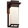 Fusion Pacific 12"H Opal Glass Bronze LED Outdoor Wall Light