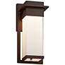 Fusion Pacific 12"H Opal Glass Bronze LED Outdoor Wall Light