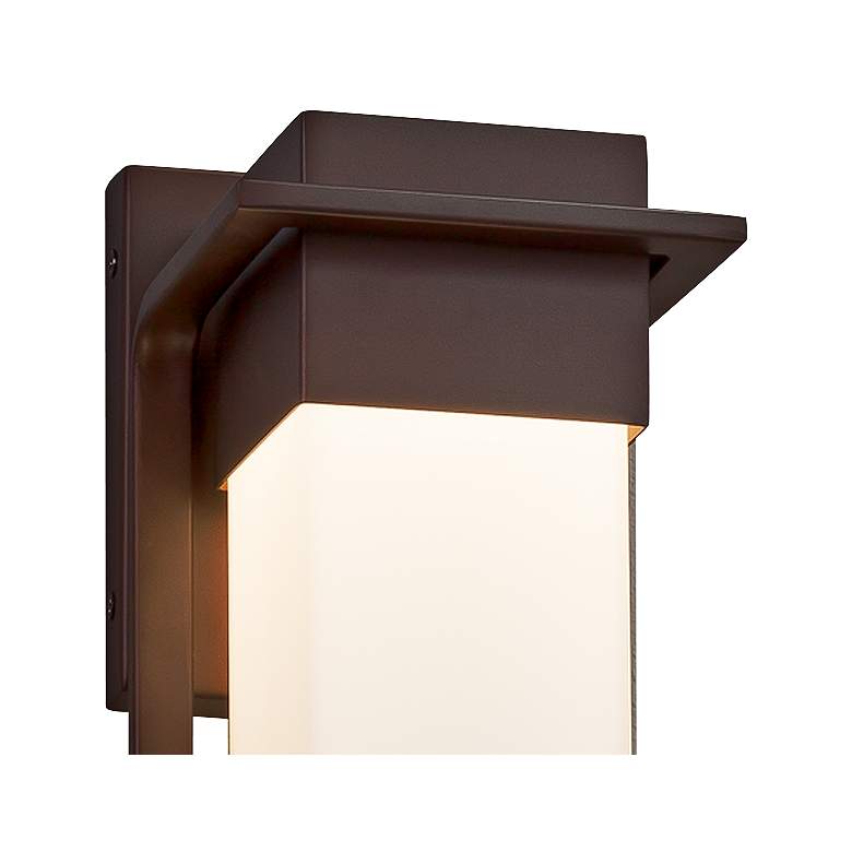 Image 2 Fusion Pacific 12"H Opal Glass Bronze LED Outdoor Wall Light more views