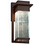 Fusion Pacific 12"H Rain Glass Bronze LED Outdoor Wall Light