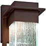 Fusion Pacific 12"H Rain Glass Bronze LED Outdoor Wall Light