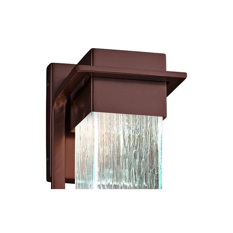 Image 2 Fusion Pacific 16.5" High Rain Glass Bronze LED Outdoor Light more views
