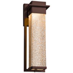 Fusion Pacific 16 1/2&quot; High Glass Bronze LED Outdoor Wall Light