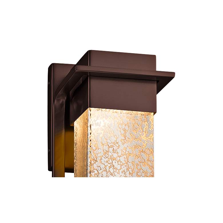 Image 2 Fusion Pacific 16 1/2 inch High Glass Bronze LED Outdoor Wall Light more views