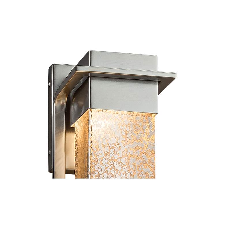 Image 2 Fusion Pacific 16 1/2" High Glass Nickel LED Outdoor Wall Light more views