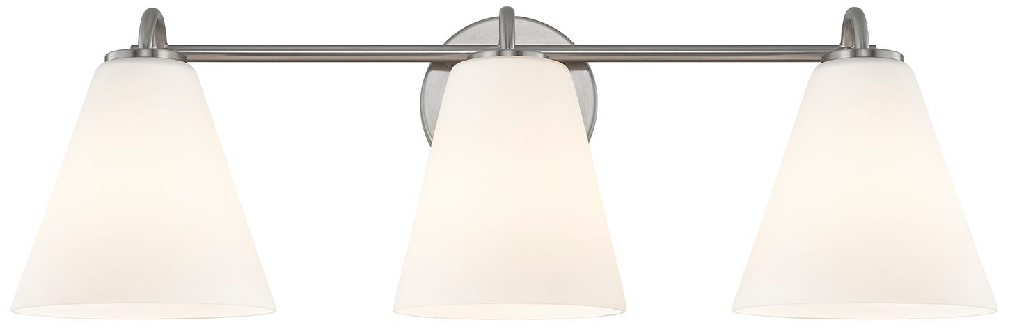 Image 2 Fusion Pavia 24.75" Wide 3-Light Brushed Nickel, Opal Bath/Vanity more views