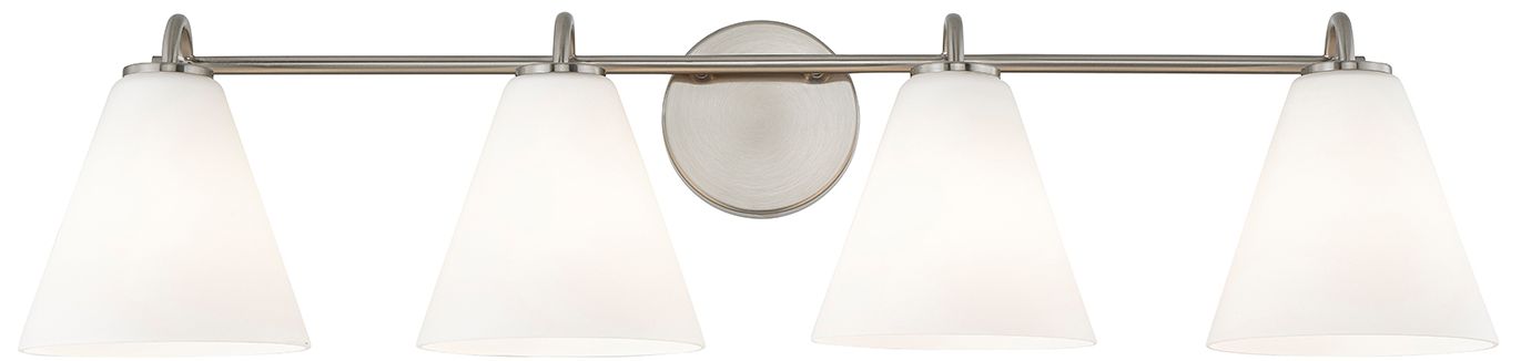 Image 2 Fusion Pavia 33.75" Wide 4-Light Brushed Nickel, Opal Bath/Vanity more views